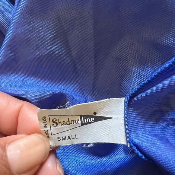 Shadowline Blue Satin Robe - Picture 5 of 8